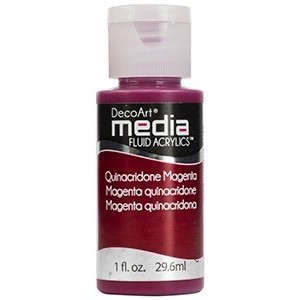 Acryliques Fluides DecoArt Media 1oz Magenta Quinacridone S5 DMFA035