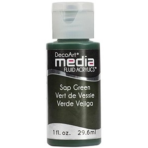 Acryliques Fluides DecoArt Media 1oz Vert de Sève S2 DMFA007