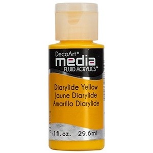 Acryliques Fluides DecoArt Media 1oz Jaune Diarylide S3 DMFA011