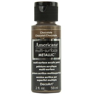DecoArt, Americana Multi surface Acrylics Metallics 2oz Chocolate DA552