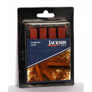 Jack Richeson,Jackson bâtonnets de pastel à croquis, sanguin foncé, ensemble de 4 #400170