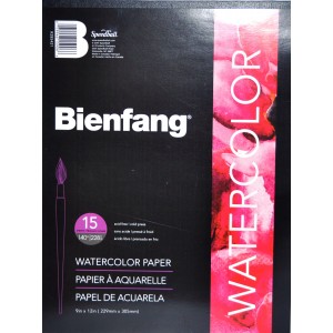 Bienfang, Tablette Papier Aquarelle 140lbs,  11" x 15",  15 feuilles par tablette BR285-431