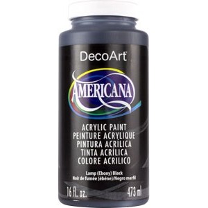 DecoArt, Americana Peinture Acrylique 16oz  Noir de Fumée (Ébène) DA067-16