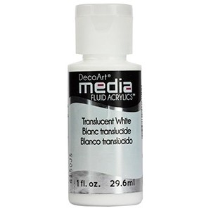 Acryliques Fluides DecoArt Media 1oz Blanc Translucide S1 DMFA040