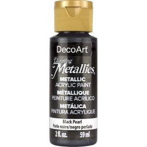 DecoArt, Dazzling Metallics Peinture Acrylique 2oz Perle Noire DA127