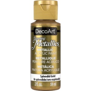 DecoArt, Dazzling Metallics Acrylic Paint 2oz Splendid Gold DA263
