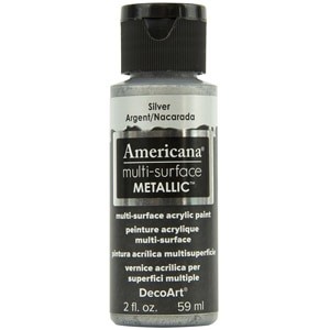 DecoArt, Americana Multi surface Acrylics Metallics 2oz Argent DA550