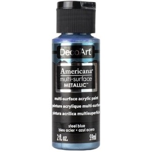 DecoArt, Americana Multi surface Acrylics Metallics 2oz Bleu Acier DA804