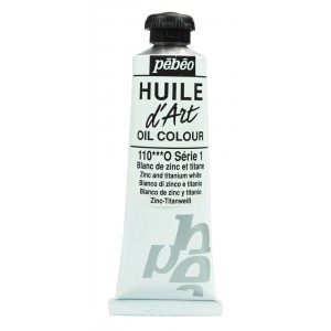 Pébéo, Huile d'art super fine oil 37ml Zinc & Titanium White #014110