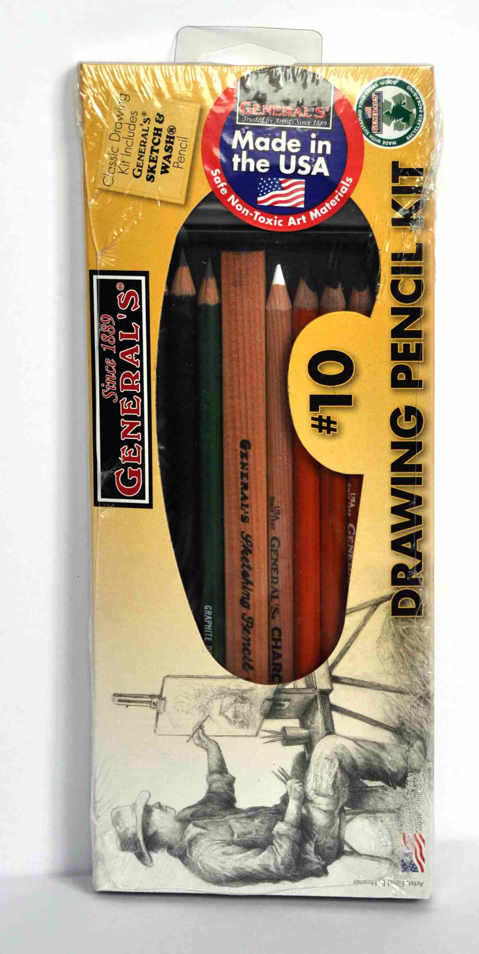 General Pencil Drawing Pencil Kit, 10 -Piece